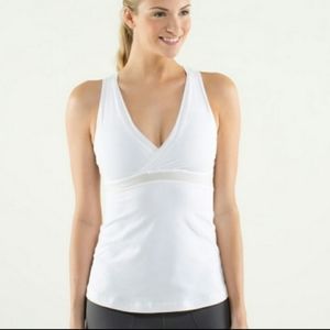 ❌Sold❌Lululemon White V Neck Tank